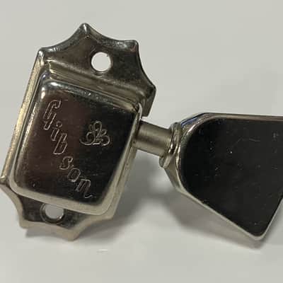 Gibson- tulip tuner, bass side, nickel, 70's. Made by Schaller image 4