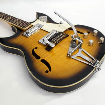 Vintage Apollo Fujigen Made Barney Kessel Style Electric Guitar with the Original Case image 5