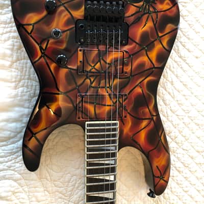 Jackson Custom Shop SL2 ML Spider & Brimstone Orange WO 9157 2016 image 3