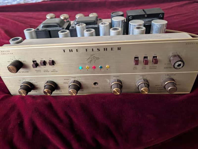 fisher x-202b integrated amplifier rebuilt and ready for service early 60's image 1