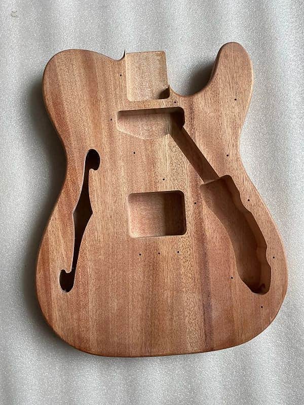 Unfinished Mahogany Wood Telecaster Tele Style Guitar Body image 1