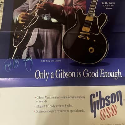 Gibson B.B. King Poster 1993 ES-135 Lucille Herb Ellis 335 165 Howard Roberts fusion II image 1