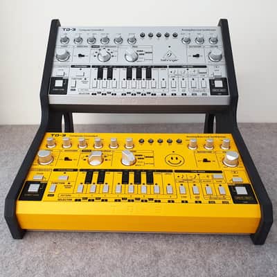 Behringer TD3 RD6 RD78 Black Valchromat Dual Wooden Stand image 3
