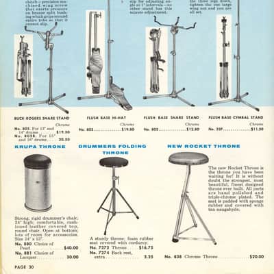 Slingerland Rocket Throne No. 838 Late 1960's image 7