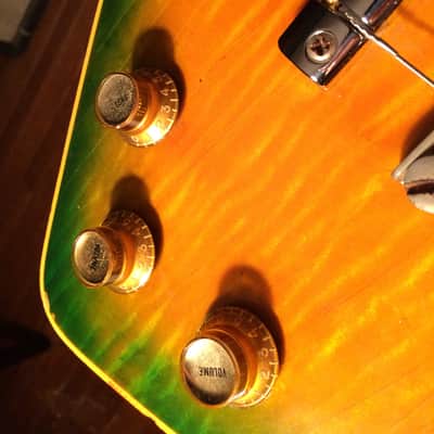 The first Hamer Standard Bass! Custom Built for Cheap Trick’s Tom Petersson 1974 Green Sunburst image 11