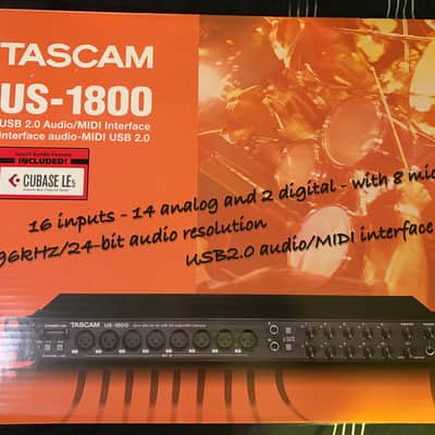 TASCAM US-1800 with extras XLR cables usb MIDI image 8
