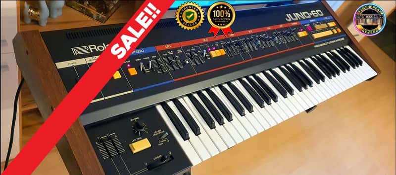 Roland Juno-60 61-Key Polyphonic Synthesizer β
RARE from Β΄80sβ
Synthesizer / Keyboard β
Cleaned & Full Checked image 1