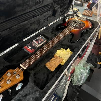 2010 Ernie Ball Music Man Ball Family Reserve 4-String Electric StingRay 3 EQ HH Bass Guitar in Vintage Sunburst image 11
