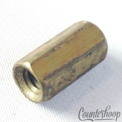 Ludwig Brass Double Threaded Hex Nut Hi Hat Stand Pull-Rod Linkage Vintage 60sUS image 2