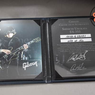Gibson Memphis Shinichi Ubukata ES-355 with Bigsby 2017 - Vintage Ebony VOS image 10