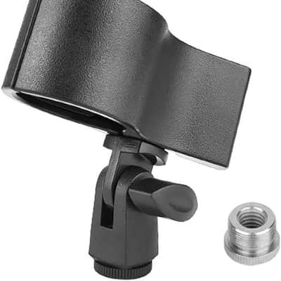 Large Microphone Clip with Adapter Adjustable Microphone Holder for Handheld and Large Diameter Microphones with OD from 1.26" to 2.3" for Stage Church Studio, 1PC image 1