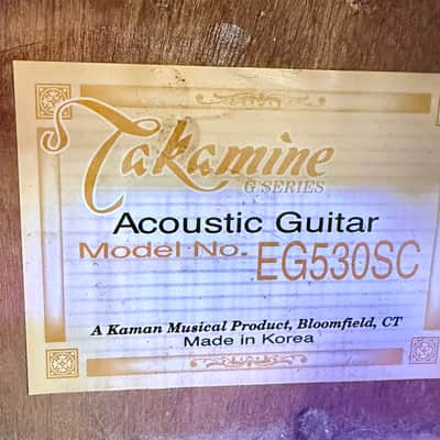 Takamine EG530-SC Acoustic Electric Made In Korea - Pre Owned image 8