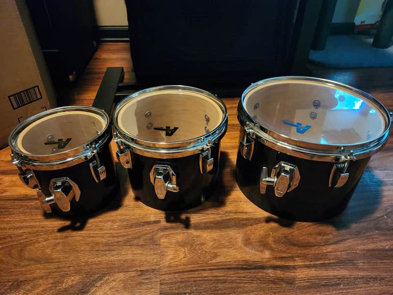 Ludwig 6 8 10 Concert Toms - Black Excellent Condition image 1