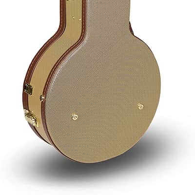Crossrock  5 String Resonator Banjo Deluxe Wood Hard Case  In Vinyl Tweed  CRW620BJTW image 5