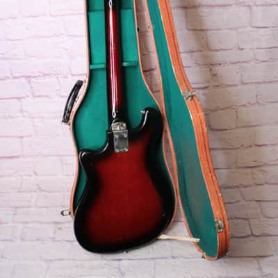 👀 Rare 1960's Woodward Electric Guitar w/ Original Faux Tweed Case Teisco Hoshino Ibanez image 6