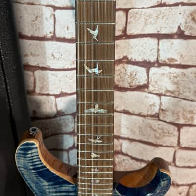PRS Custom 24-08 Wood Library - 10 Top- Stainded Neck - Ziricote FB-Black Smoked HW -DMO- PS-Indigo- LTD. image 6