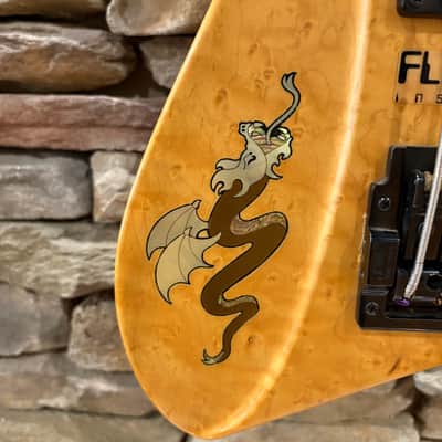 Fleishman 5-String Natural Dragon Bass *AS-IS NEEDS WORK* w/ Flight Case image 6
