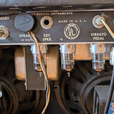 Fender Super Reverb 1967 40-Watt 4x10 Blackface Original Great Amp image 10