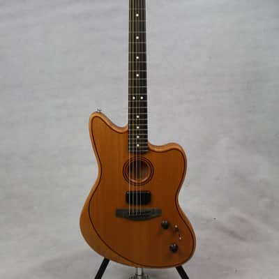 Fender American Acoustasonic Jazzmaster All-Mahogany Ebony Fingerboard Natural w/ Gig Bag image 1