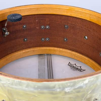 Ludwig WFL 7x14" Twin Strainer 30's Snare Drum - White Marine Pearl image 9
