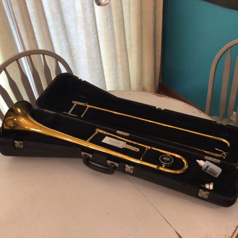 King 606 Student Model Tenor Trombone 1980's - 1990's - Clear-Lacquered Brass image 1