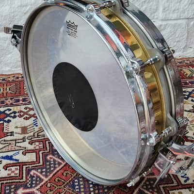 STUDIO SALE! Pearl B914-P (14x3.5) Brass Piccolo Free Floating Snare 1987 Taiwan image 2