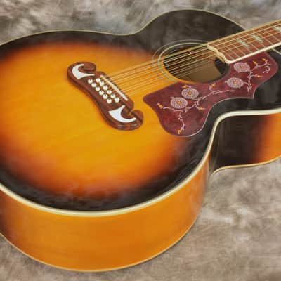 2022 Epiphone J-200 Studio 12-String - Vintage Burst image 12