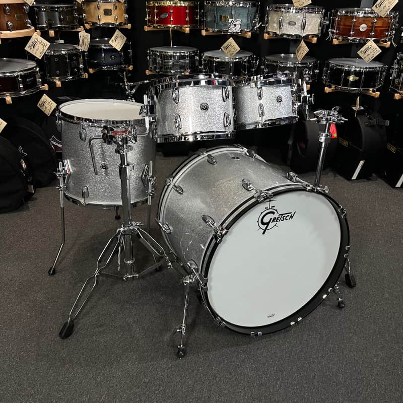 Gretsch Brooklyn 10/12/16/22" Drum Set Kit in Silver Sparkle image 1