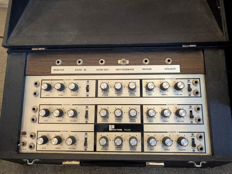 Polytone PA-230 6 Channel 1970s - Black image 1