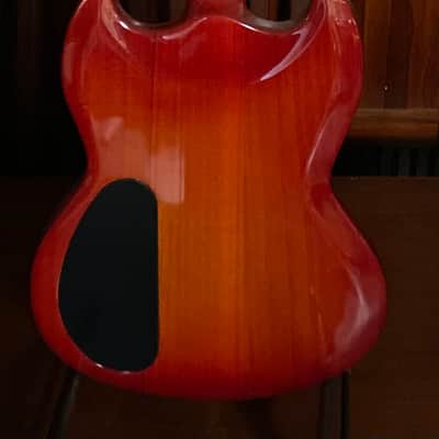 J.W. Van SG style neck through Electric guitar Cherry Burst image 21