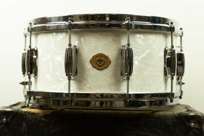 Slingerland Conway 6.5x14 White Marine Pearl Radio King Snare Drum image 1