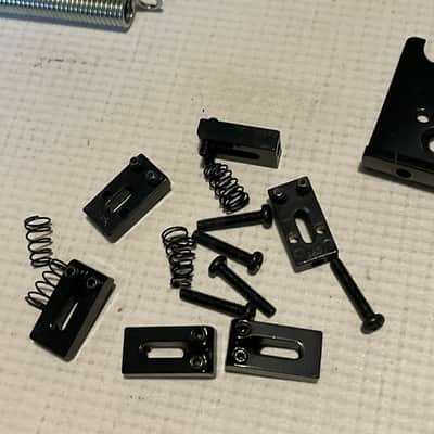 Lot of Fender & Squire Stratocaster Bridge Parts Saddles, Base Plates, ++ image 9