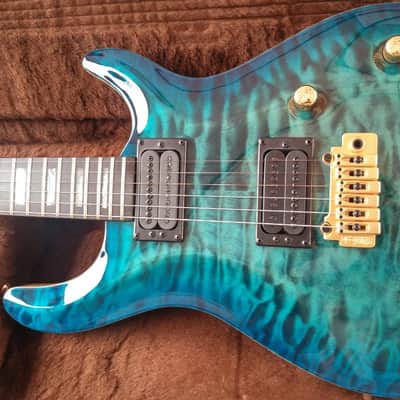 Carvin CT6 Aquaburst Quilt, Black Korina Electric Guitar image 4