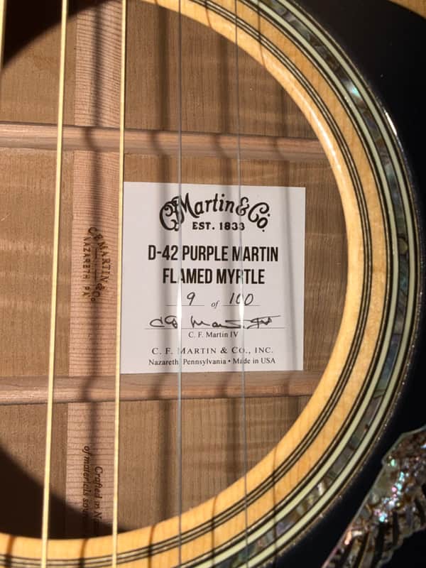 Martin & Company D-42 purple Martin flamed Myrtle 2020 - Natural image 1