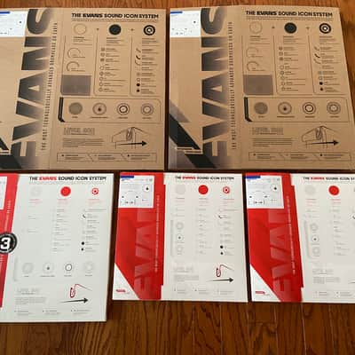 Evans Hydraulic red drum heads (full kit bundle) image 2