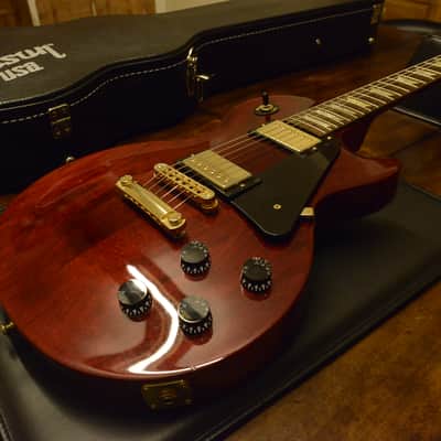 Gibson Les Paul Wine Red Guitar Gold Hardware Deluxe Tuners USA Case OHSC image 3