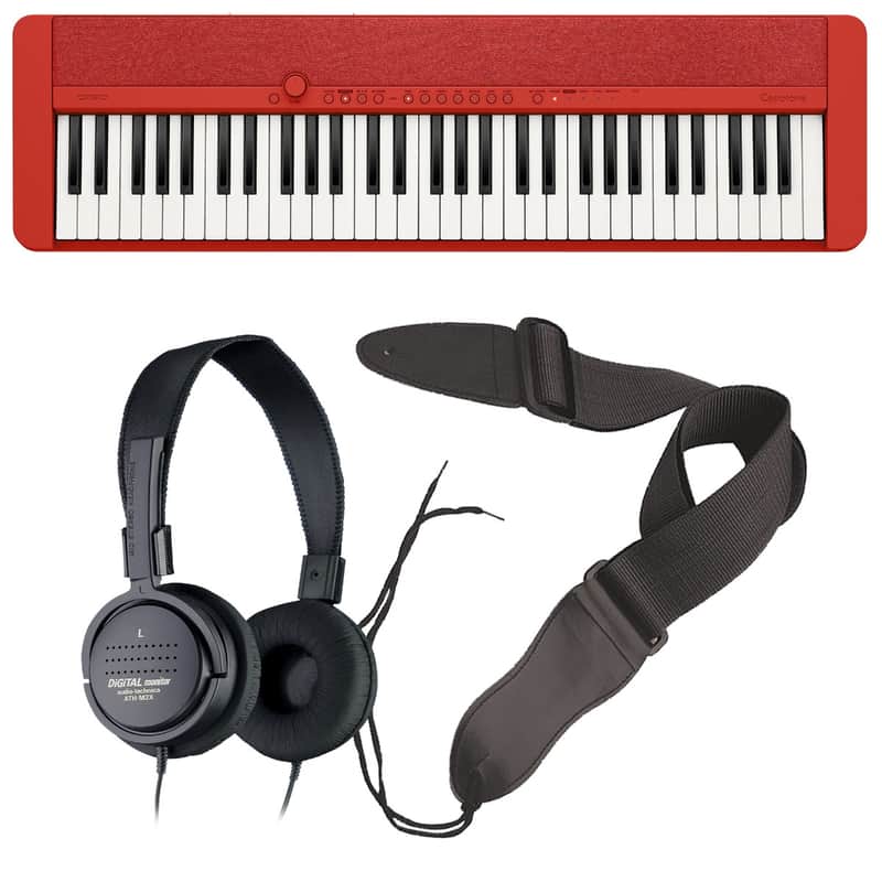 Casio Casiotone CT-S1 Portable Keyboard - Red BONUS PAK image 1