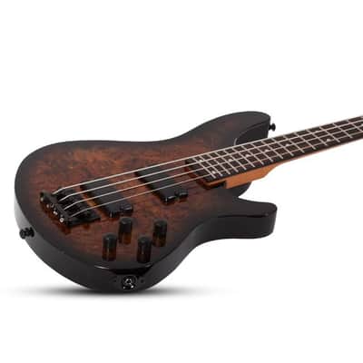 Schecter 3970-SHC C-4 Standard 4 String RH Electric Bass - Tobacco Burl image 3