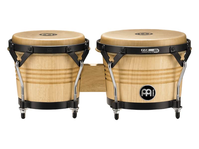 Meinl Percussion LC300NT-M Luis Conte Signature Wood Bongos, Natural, 6 3/4-Inch and 8-Inch (VIDEO) image 1