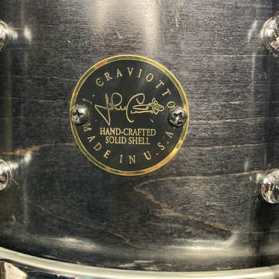 DW - 6.5x14" Craviotto 1-Ply 10-Tube Lug Snare Drum 1998 - Black Lacquer image 9