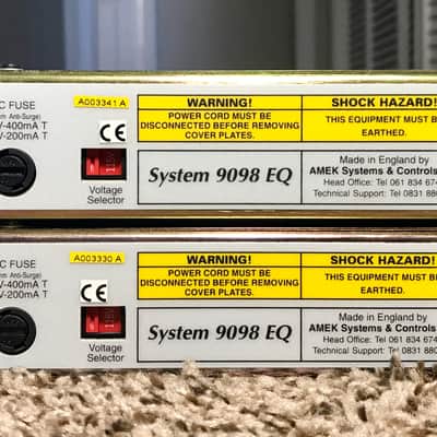 AMEK 9098 Preamp / Equalizer By Rupert Neve - Pair in Mint Condition - Close SN image 10