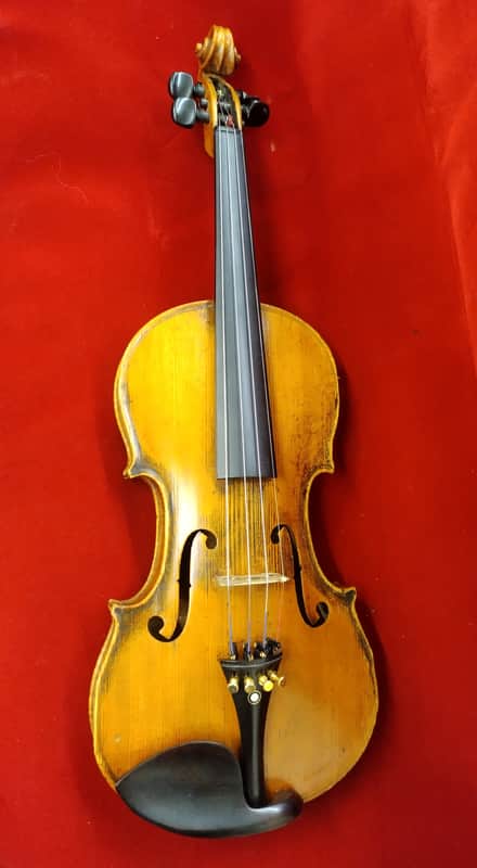 German Stradavarius Copy of 1737 4/4 Violin Antique Vintage Violin 1890-1920 - Medium Brown Varnish image 1