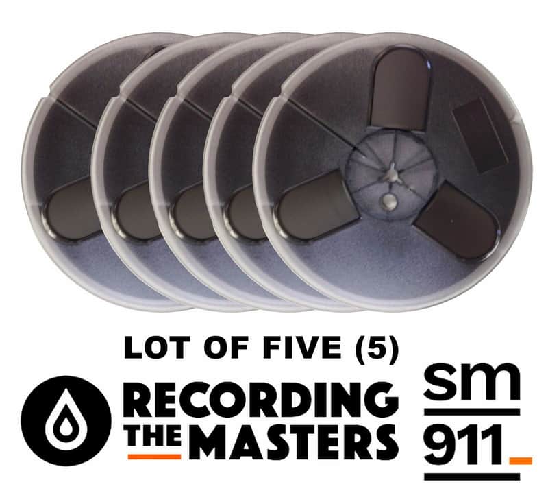 Lot of 5 RTM SM911 1/4" x 1200' Analog Recording Tape on 7" Plastic Reel w/ Box NEW image 1