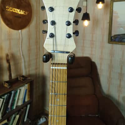 Borisov Style Black Electric Guitar Vintage Soviet Reissue Germanium Fuzz Sound image 5