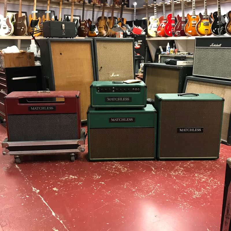 1992 Sampson Era Matchless DC30 HC30 With Matching 2x12 4x10 Cabinets Green image 1