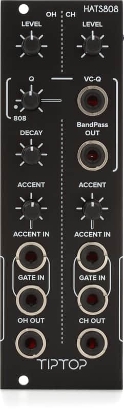 Tiptop Audio HATS808 Eurorack Analog Hi-hats Module - Black image 1