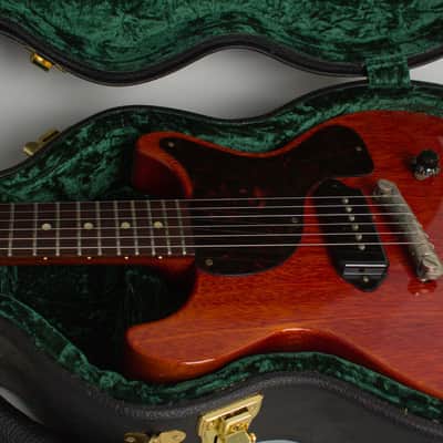 Gibson  Les Paul Junior Solid Body Electric Guitar (1958), ser. #7312, black tolex hard shell case. image 18
