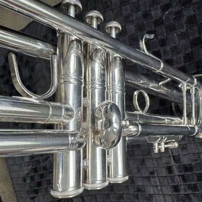 Used 1970’s Bach Stradivarius Model 37 Silver Trumpet with case and NY Bach 7C mouthpiece image 13