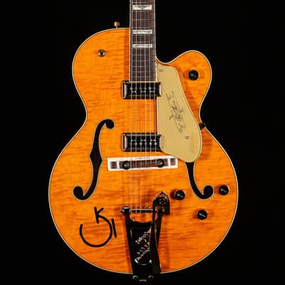 Gretsch Professional G6120T-55 Vintage Select Edition '55 Chet Atkins Hollow Body with Bigsby Vintage Orange Stain (285) image 3