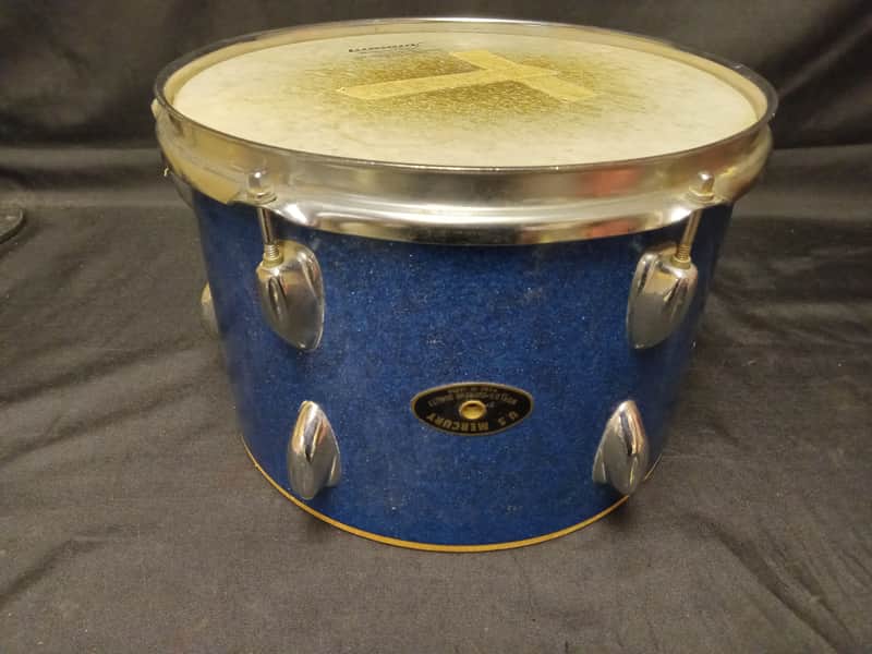 U.S. Mercury Vintage 12" Rack Tom - Blue Sparkle image 1